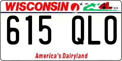 WI license plate 615QLO