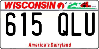 WI license plate 615QLU