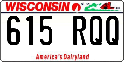 WI license plate 615RQQ