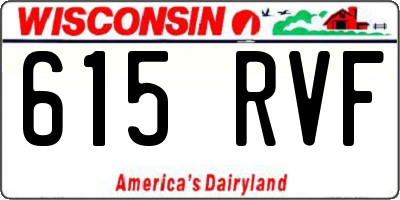WI license plate 615RVF