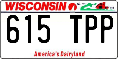 WI license plate 615TPP