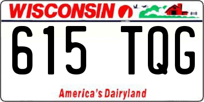 WI license plate 615TQG
