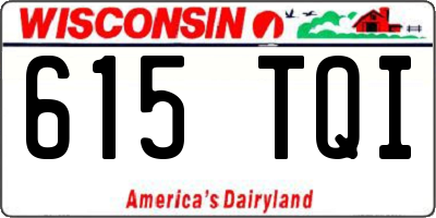 WI license plate 615TQI