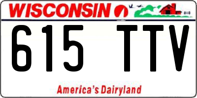 WI license plate 615TTV