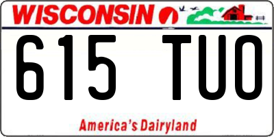 WI license plate 615TUO