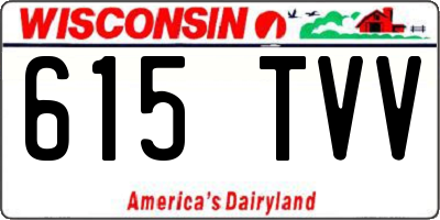 WI license plate 615TVV