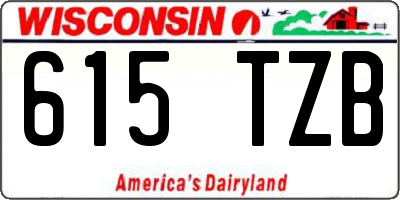 WI license plate 615TZB
