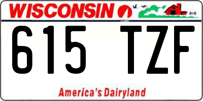 WI license plate 615TZF