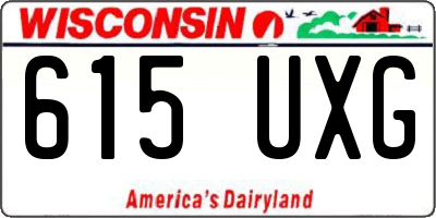 WI license plate 615UXG