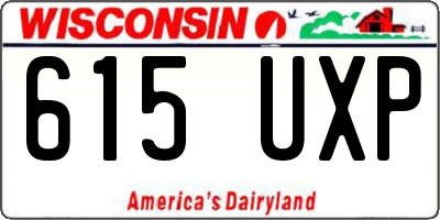 WI license plate 615UXP