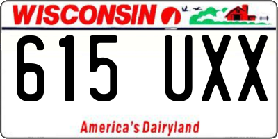 WI license plate 615UXX