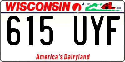 WI license plate 615UYF