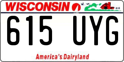 WI license plate 615UYG