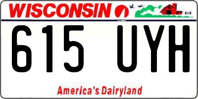 WI license plate 615UYH