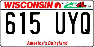 WI license plate 615UYQ