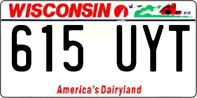 WI license plate 615UYT