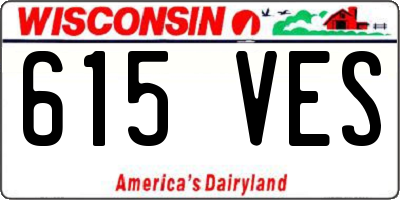 WI license plate 615VES