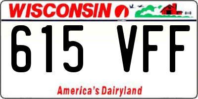 WI license plate 615VFF