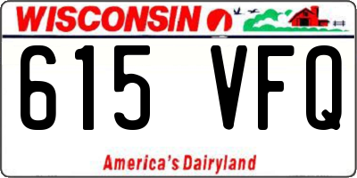 WI license plate 615VFQ