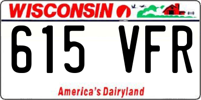 WI license plate 615VFR