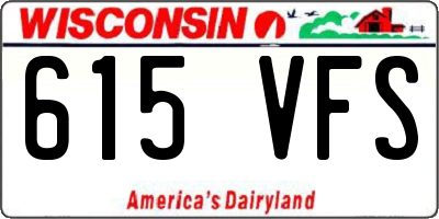 WI license plate 615VFS