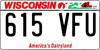 WI license plate 615VFU