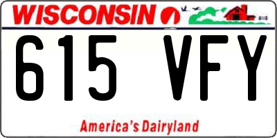 WI license plate 615VFY