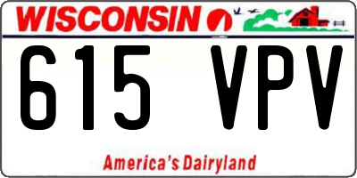 WI license plate 615VPV