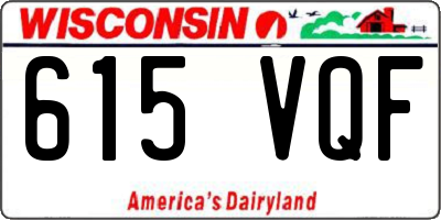 WI license plate 615VQF