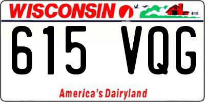 WI license plate 615VQG