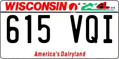 WI license plate 615VQI