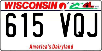 WI license plate 615VQJ