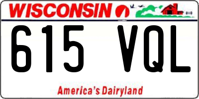 WI license plate 615VQL