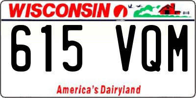 WI license plate 615VQM