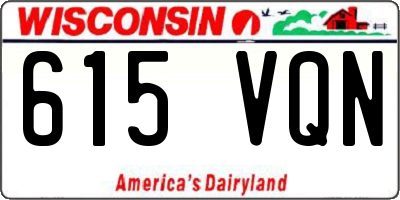 WI license plate 615VQN