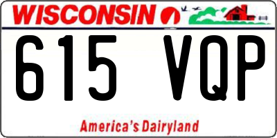 WI license plate 615VQP