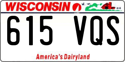 WI license plate 615VQS