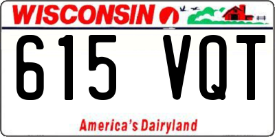 WI license plate 615VQT