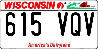 WI license plate 615VQV