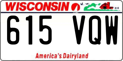 WI license plate 615VQW