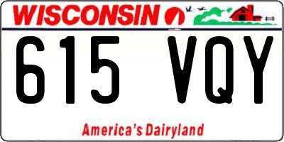 WI license plate 615VQY