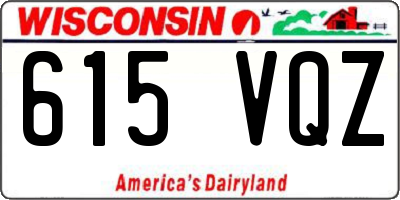 WI license plate 615VQZ