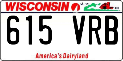 WI license plate 615VRB