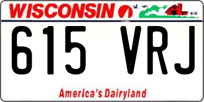 WI license plate 615VRJ