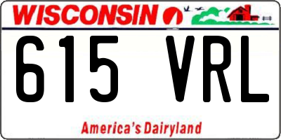 WI license plate 615VRL