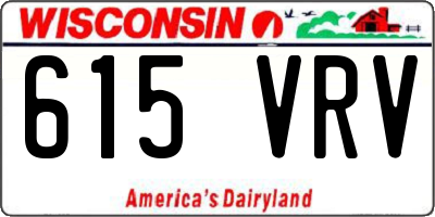 WI license plate 615VRV