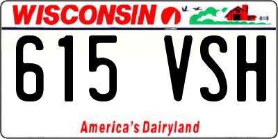 WI license plate 615VSH