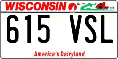 WI license plate 615VSL