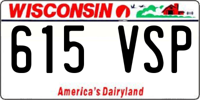 WI license plate 615VSP