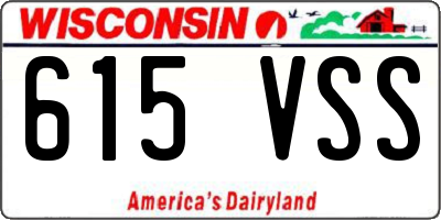 WI license plate 615VSS